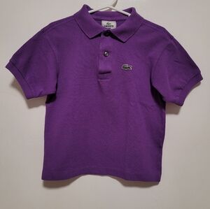 Lacoste Purple Short Sleeve Polo Shirt Authentic